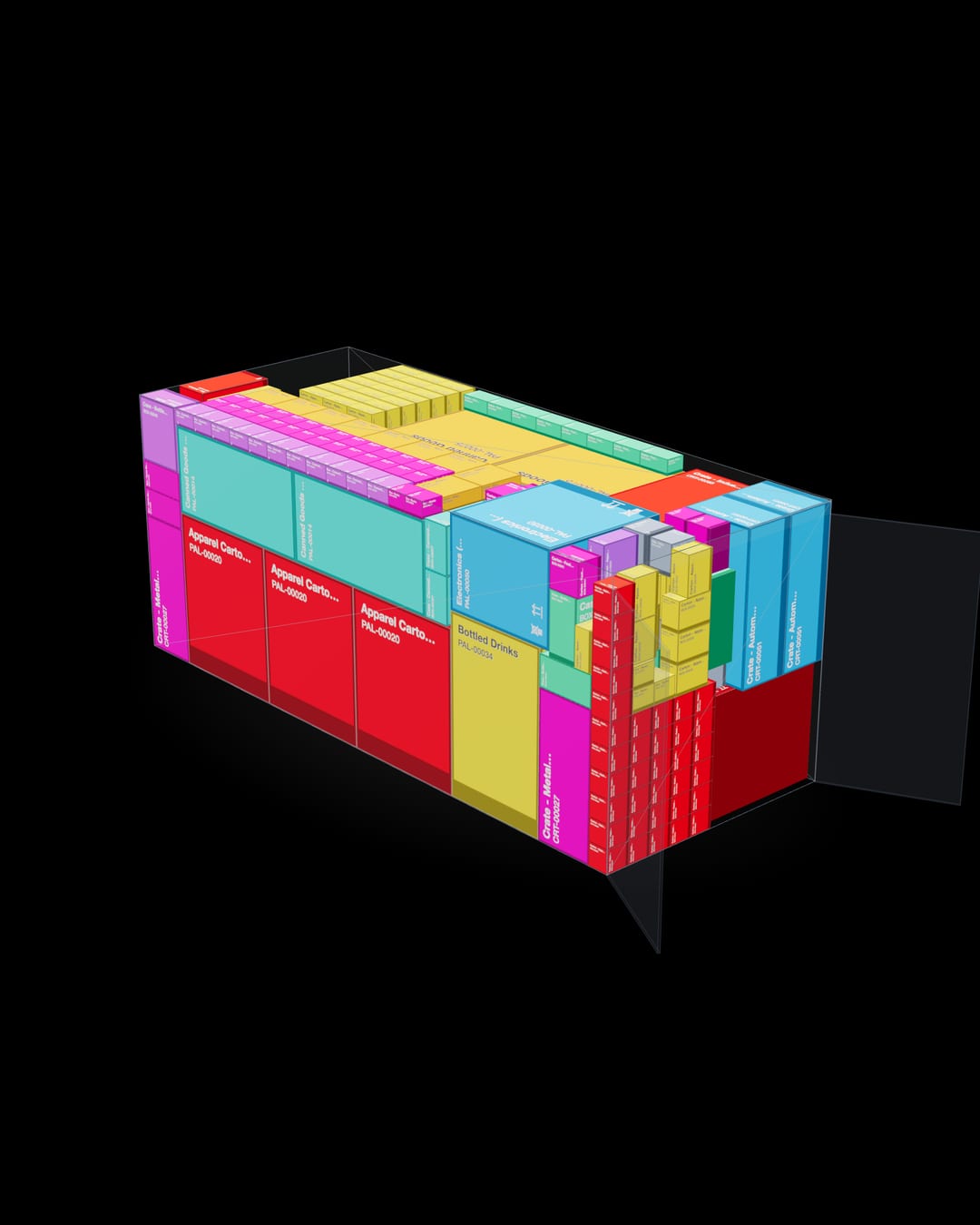3D cargo load plan visualization